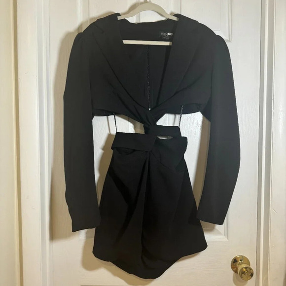 PatBO Cutout Blazer Mini Dress in Black - Picture 8 of 16